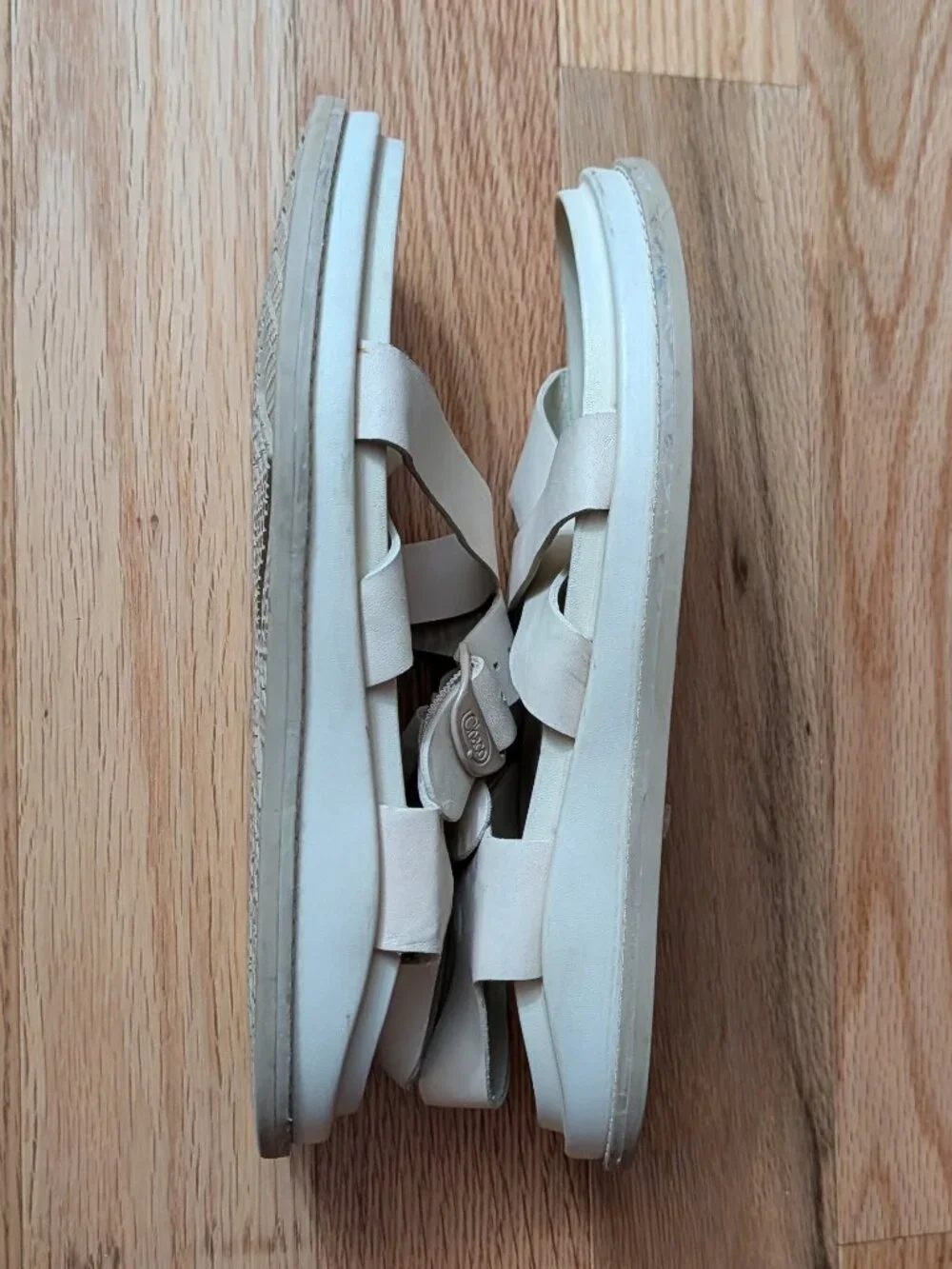 Chaco Townes Sandals cream leather sz 8 Angora Podiatrist Luvseat